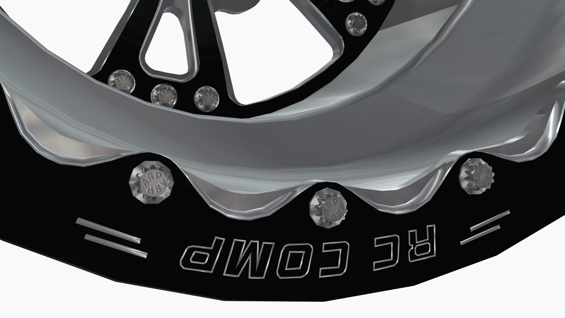 RC Components Torx Drag Rear Wheel Low-poly 3D model_7