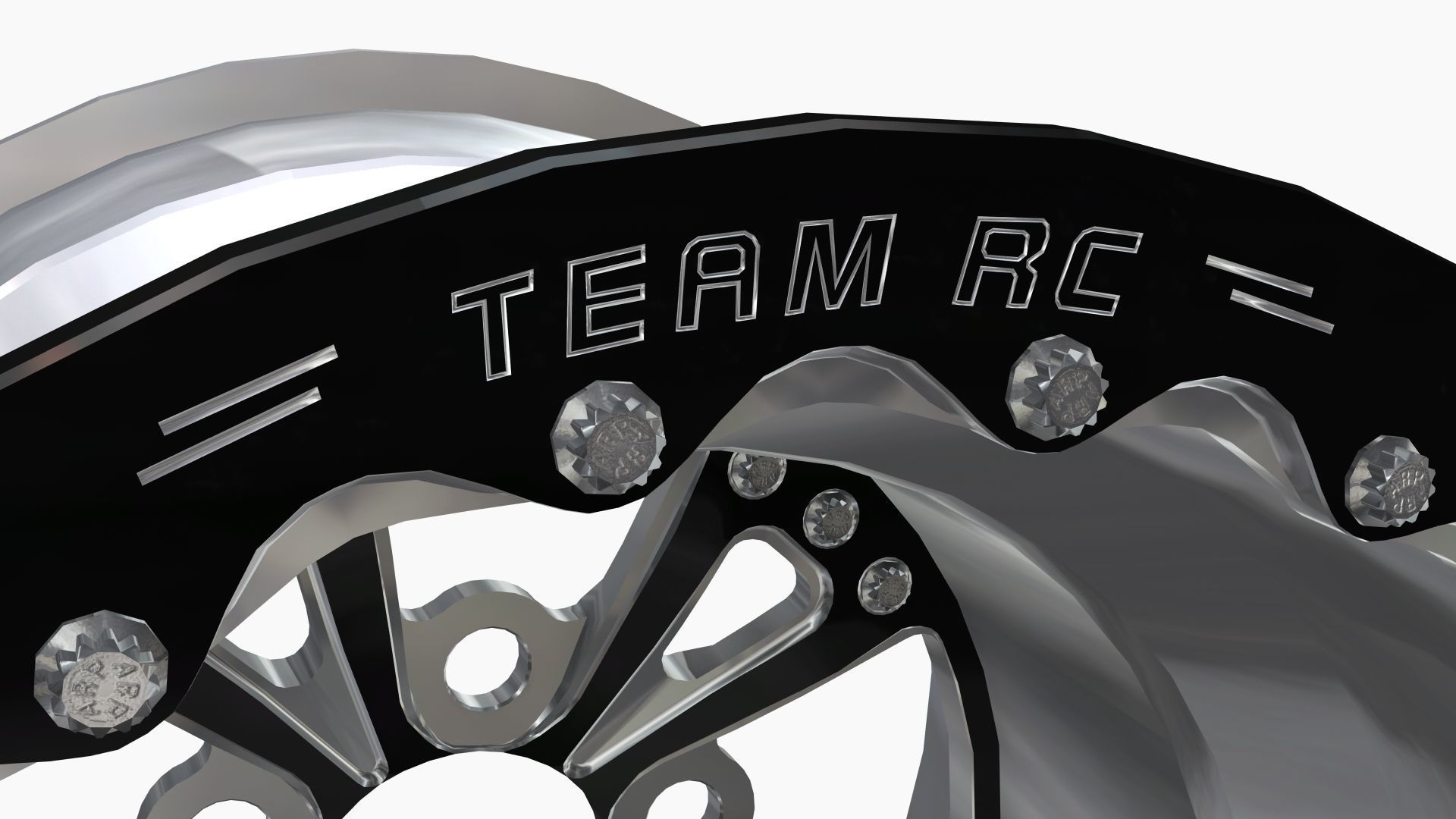 RC Components Torx Drag Rear Wheel Low-poly 3D model_6