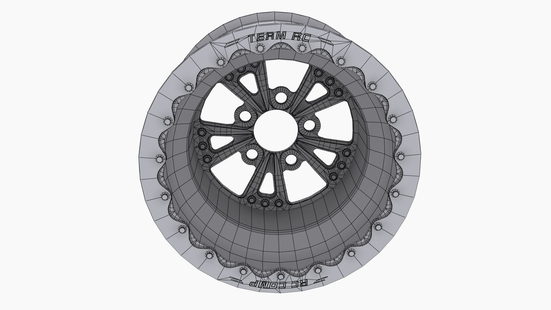 RC Components Torx Drag Rear Wheel Low-poly 3D model_12
