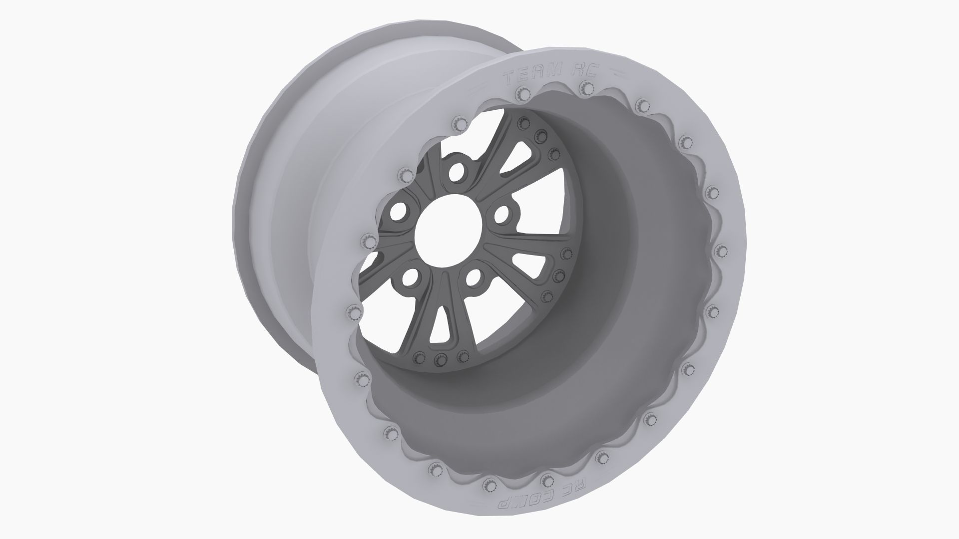 RC Components Torx Drag Rear Wheel Low-poly 3D model_8