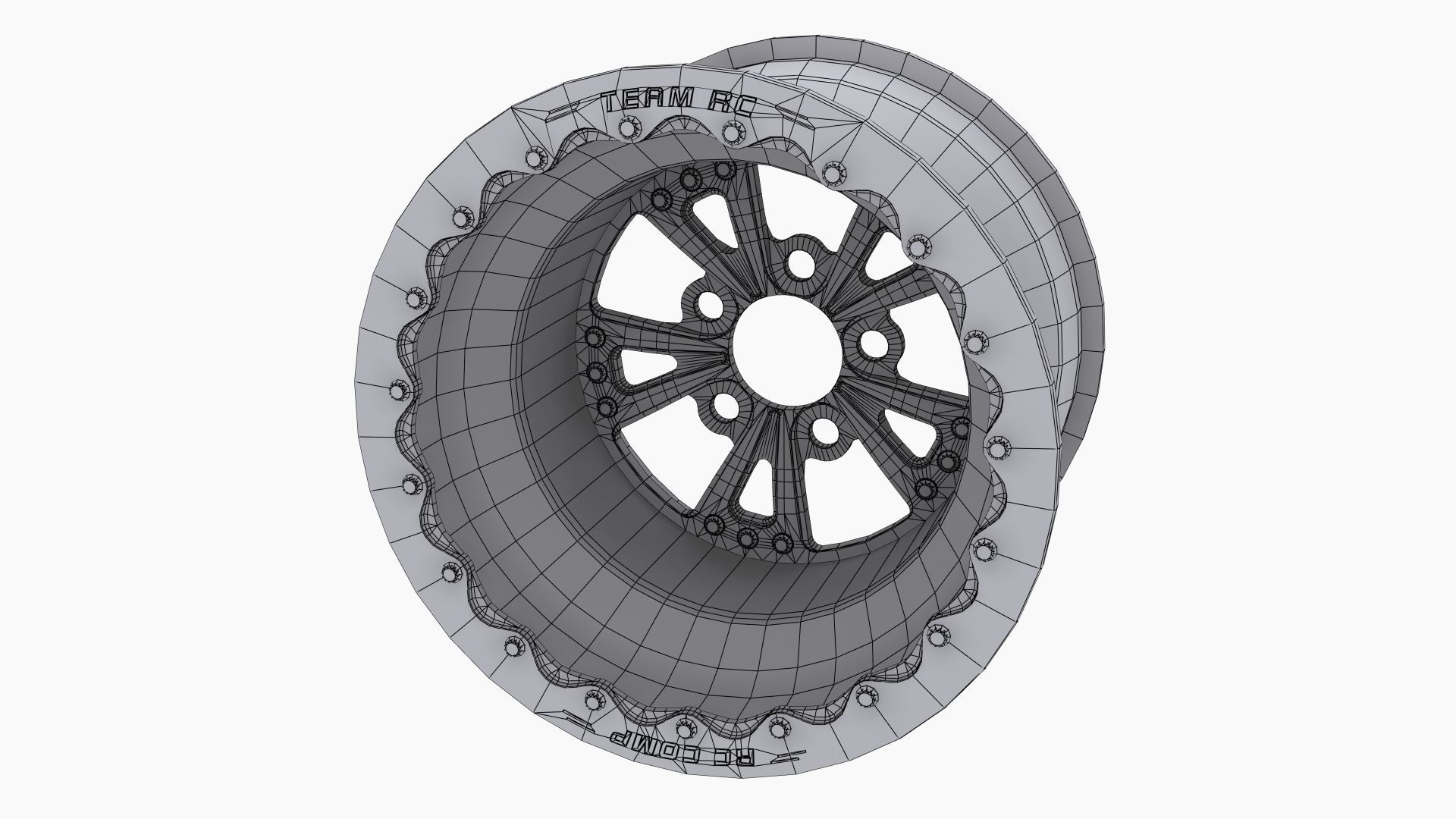RC Components Torx Drag Rear Wheel Low-poly 3D model_13