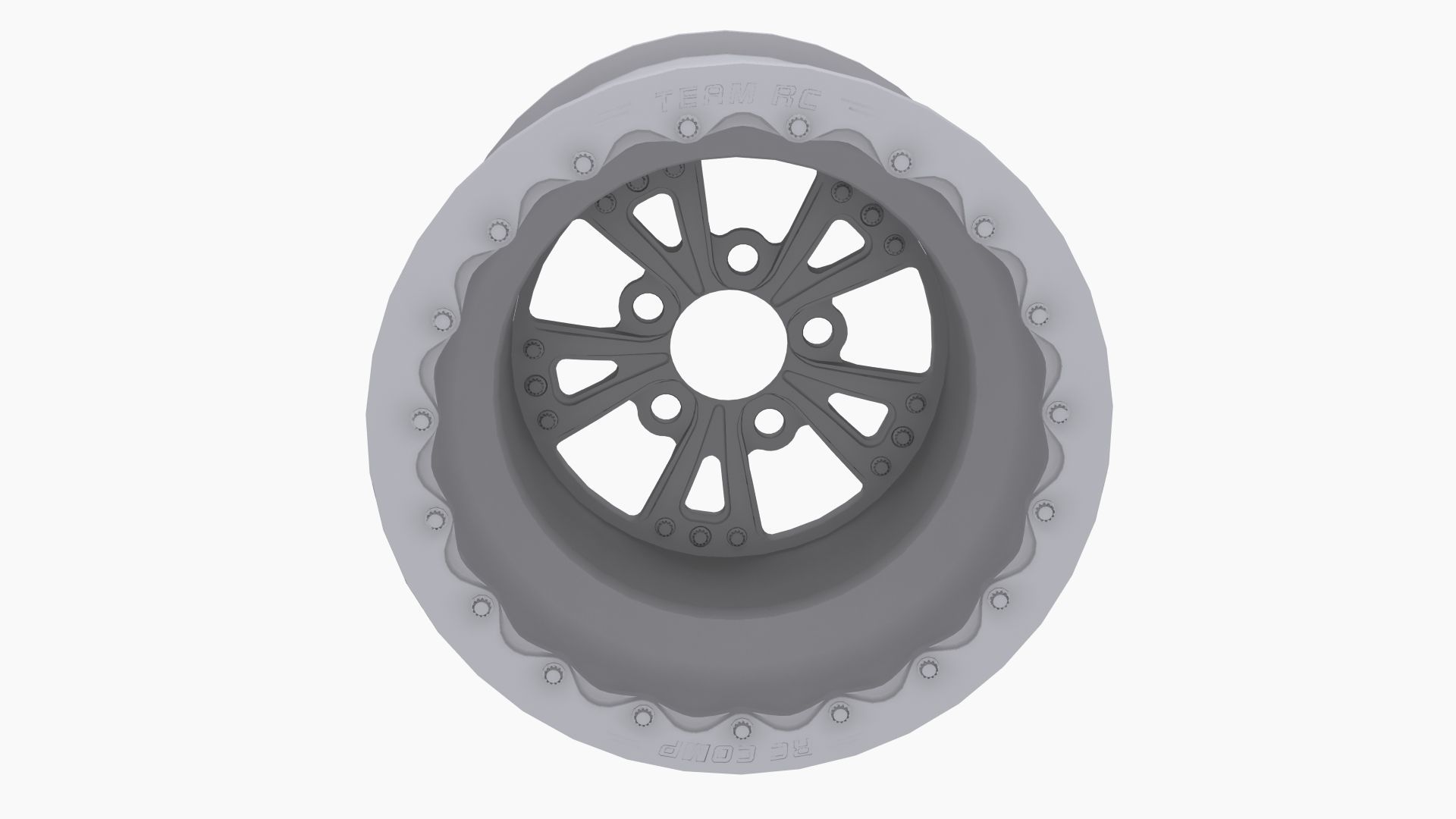 RC Components Torx Drag Rear Wheel Low-poly 3D model_9