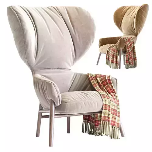 Hygge High Back Lounge Chair 3D model
