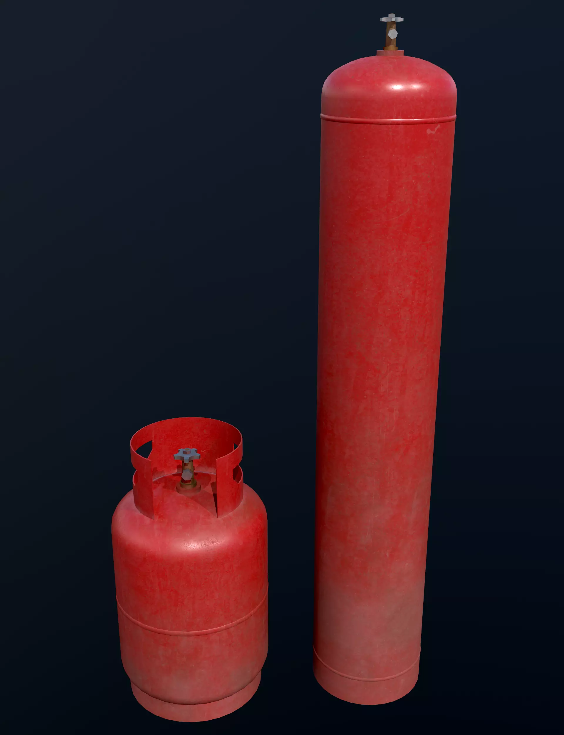 Gas cylinder Free low-poly 3D model