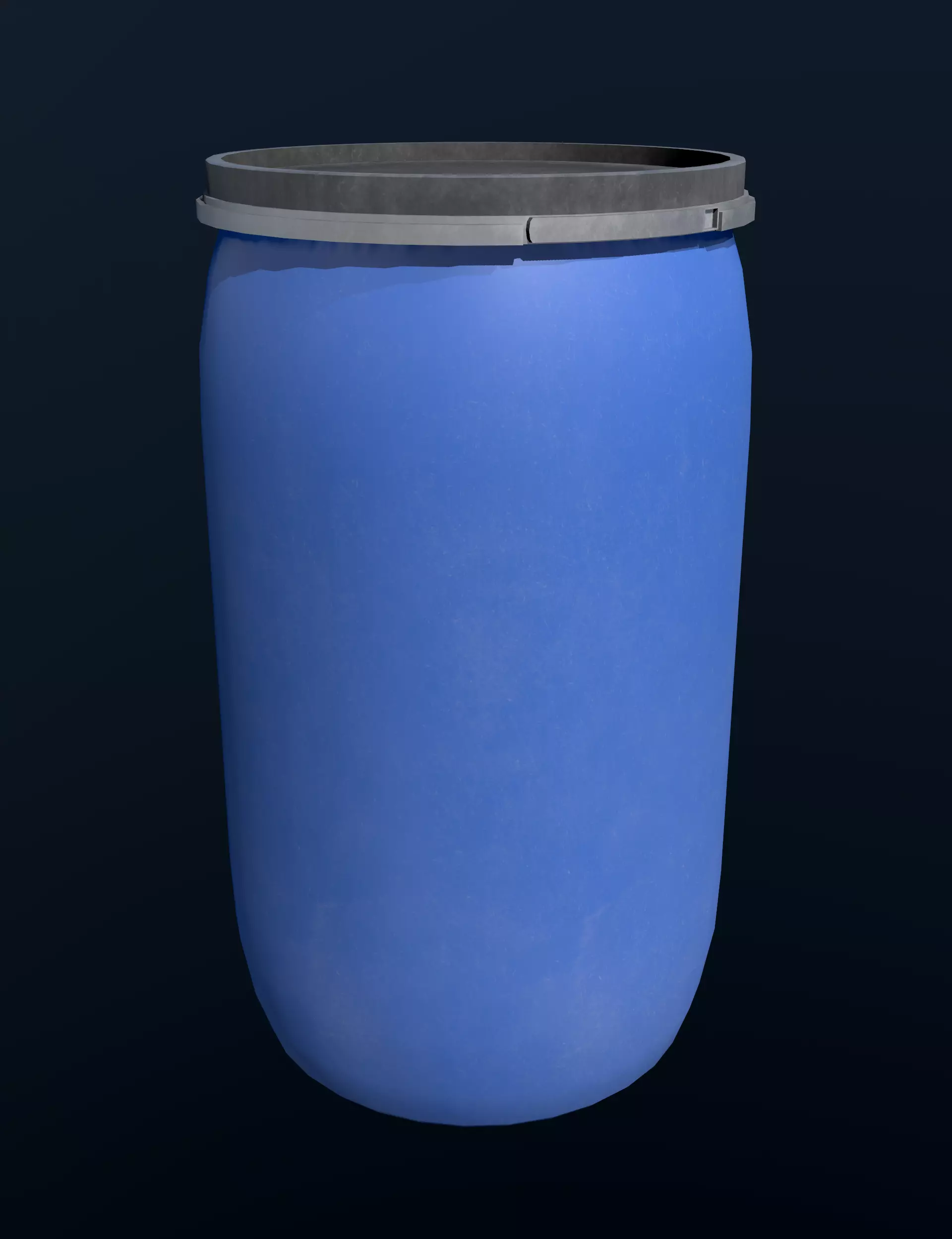 Plastic barrel Free low-poly 3D model