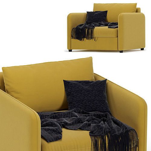 Mons Wagon Armchair By Skdesign 3D model 2
