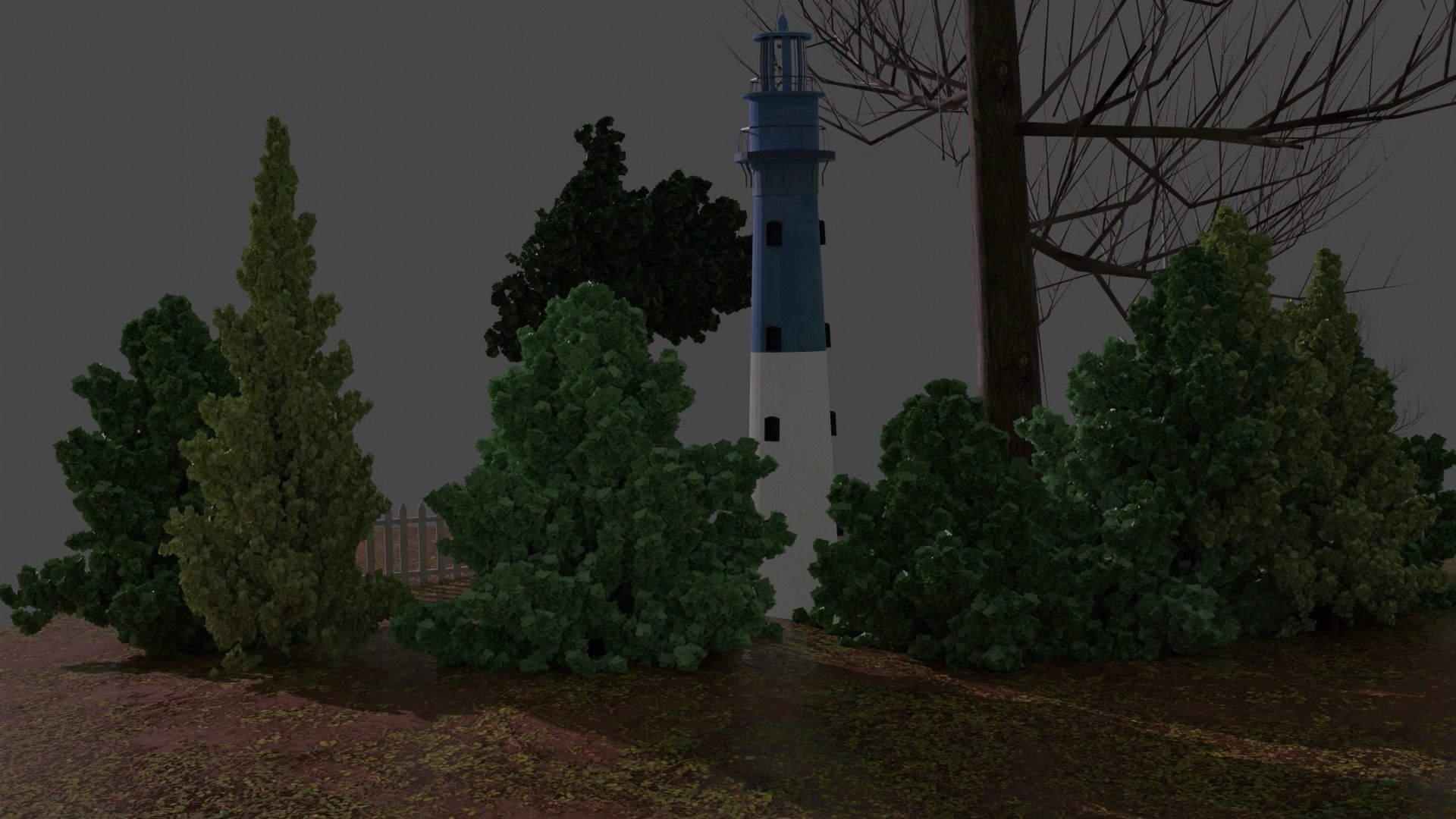 Tower in the forest 3D model_2