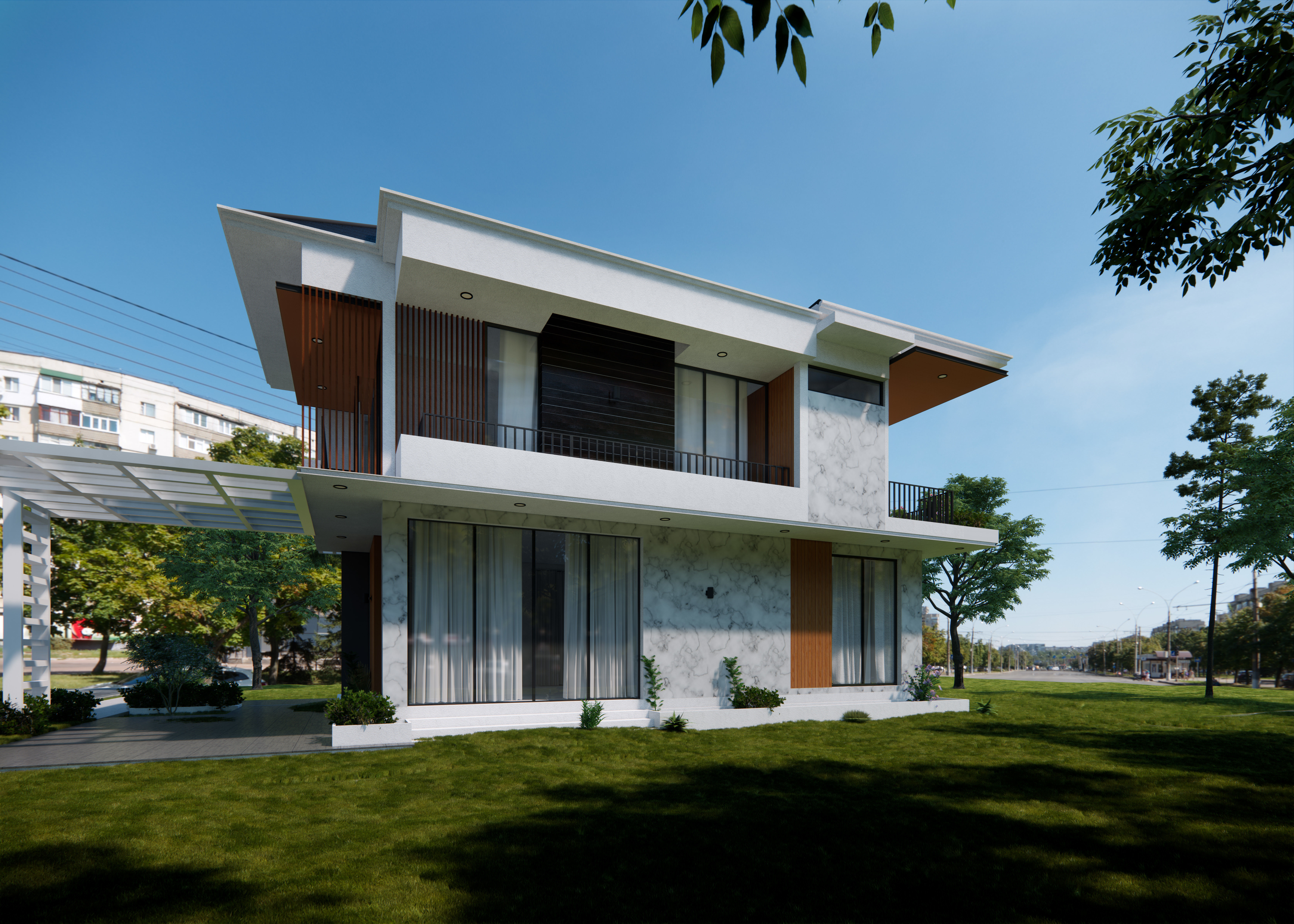 sketchup enscape render scene  Low-poly 3D model_6