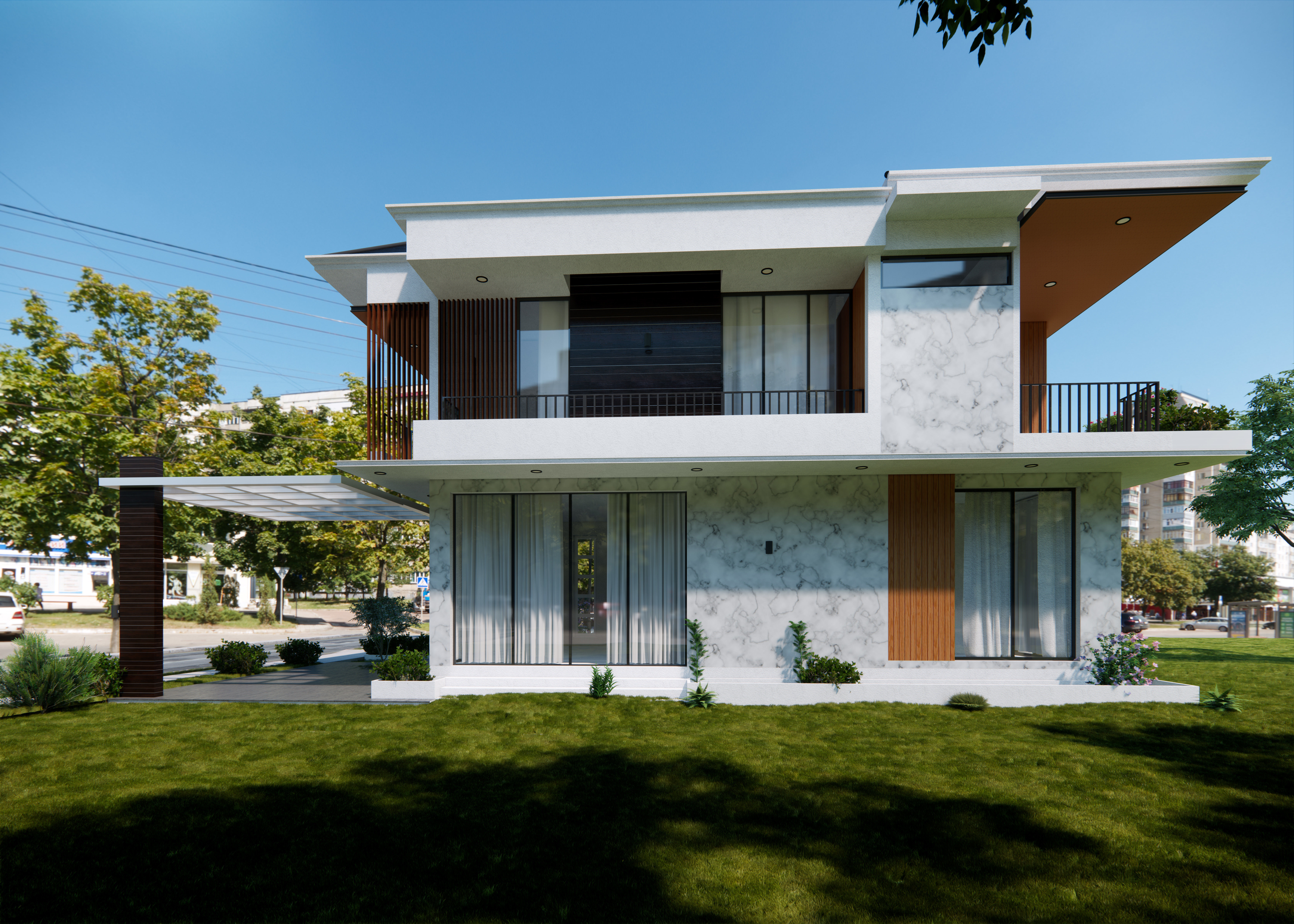 sketchup enscape render scene  Low-poly 3D model_5