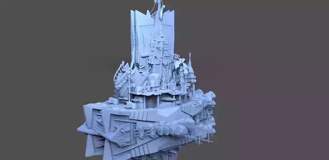 Samoan Island beach hut ancient 3D