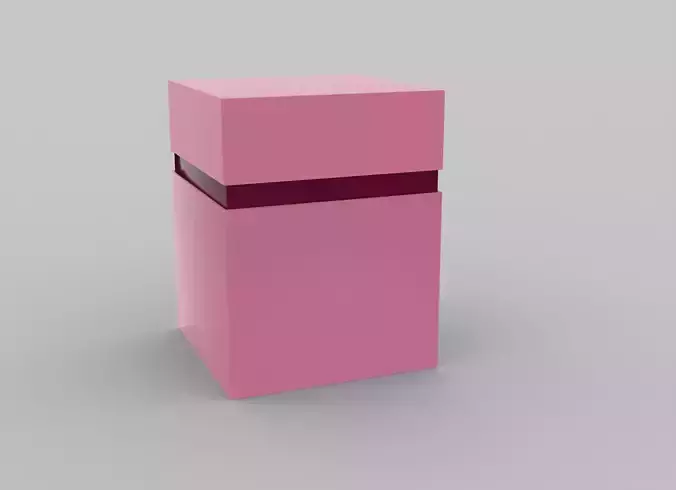 Cosmetics box Packaging Low-poly 3D mode