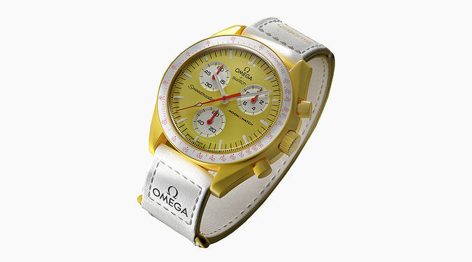 Swatch X Omega MoonSwatch Sun Low-poly 3D model