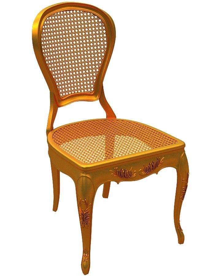 Classical Dining set Low-poly 3D model_19