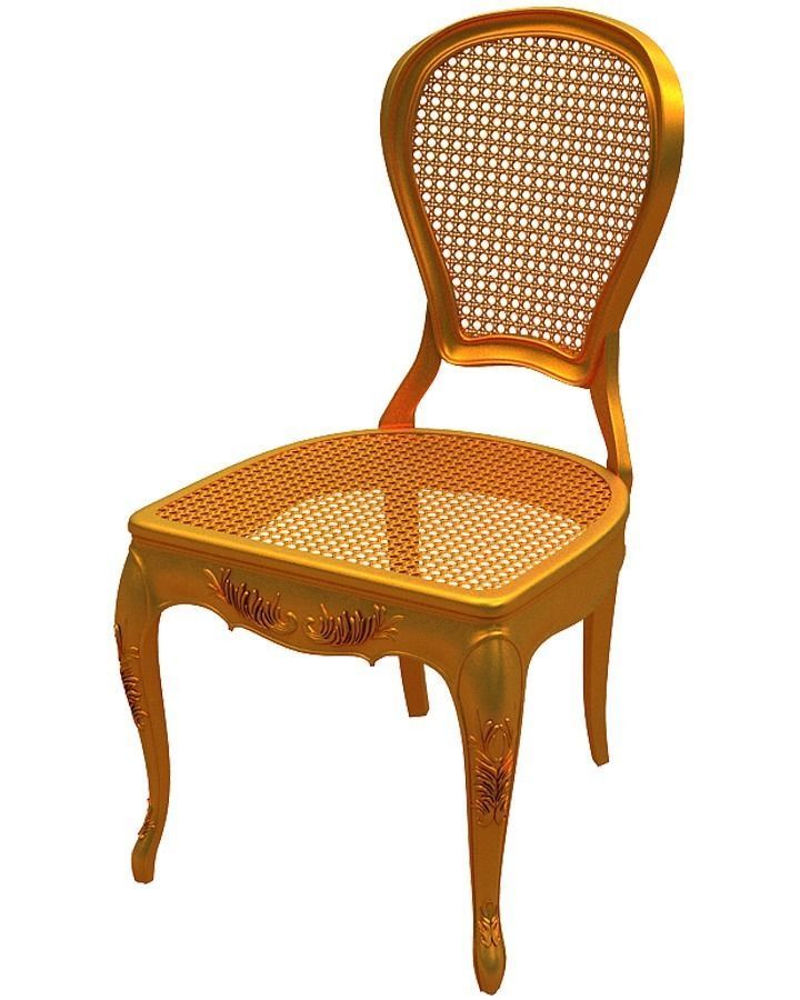 Classical Dining set Low-poly 3D model_18