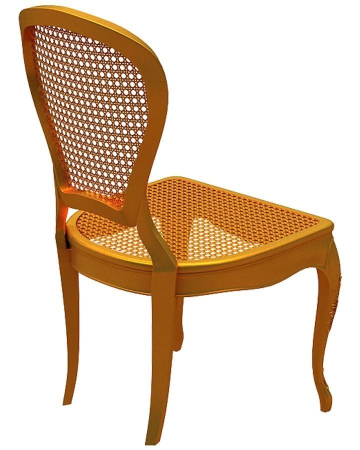 Classical Dining set Low-poly 3D model_15