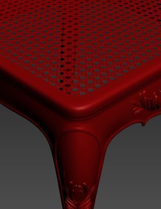 Classical Dining set Low-poly 3D model_14