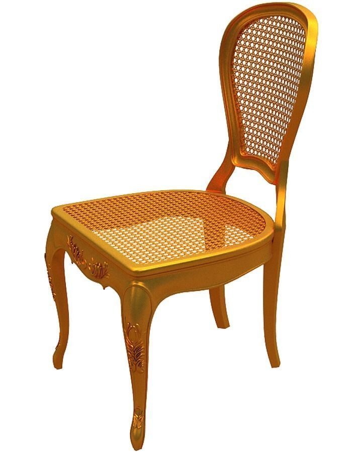 Classical Dining set Low-poly 3D model_20