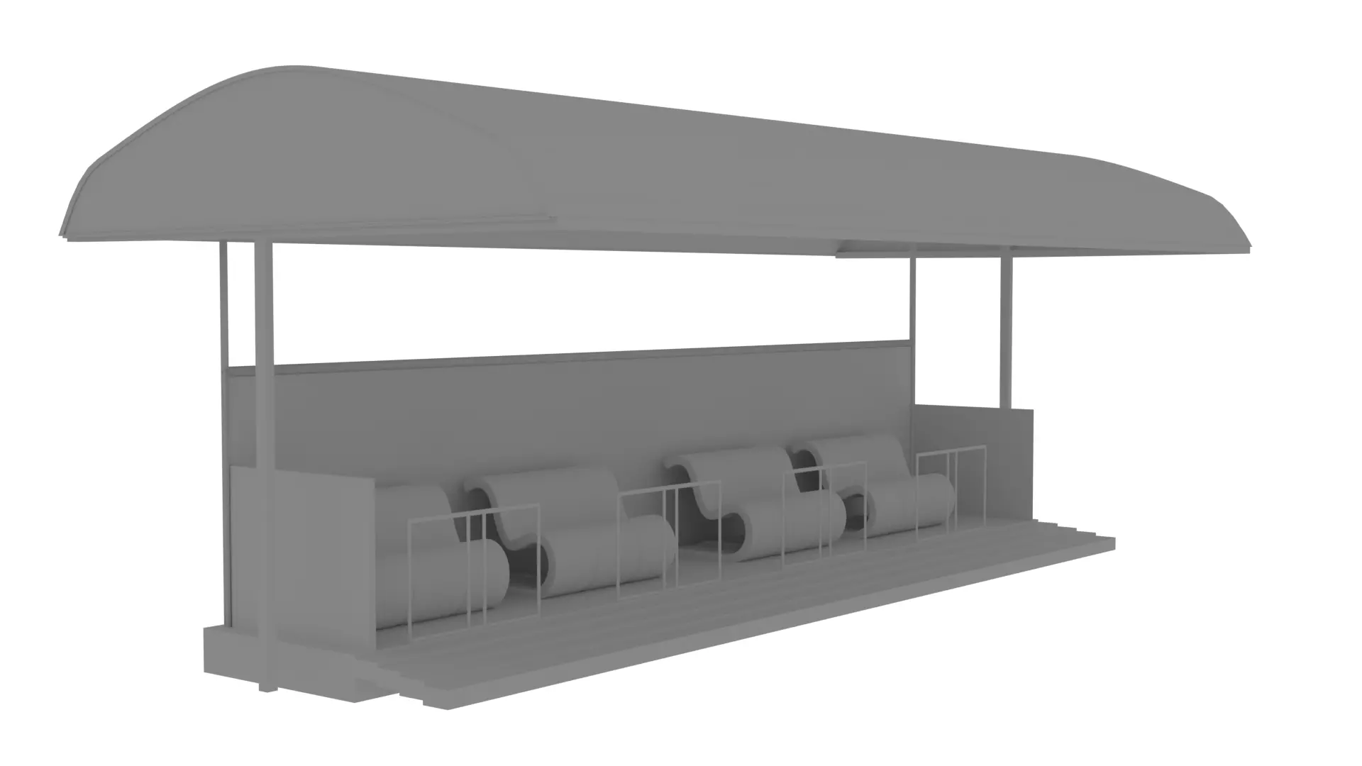 Bus-stop one Free 3D model