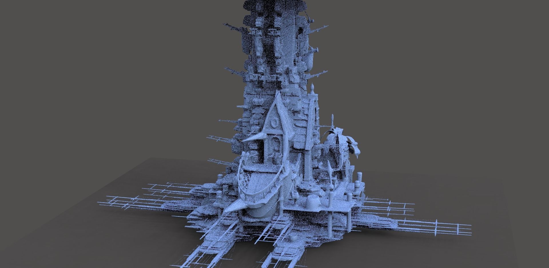 Samoan Island beach Sci fi Abode 4  3D model_1