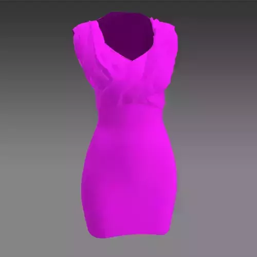 DRESS LOOK PINK MAGENTA COLOR DRAPED STRAP DRESS 