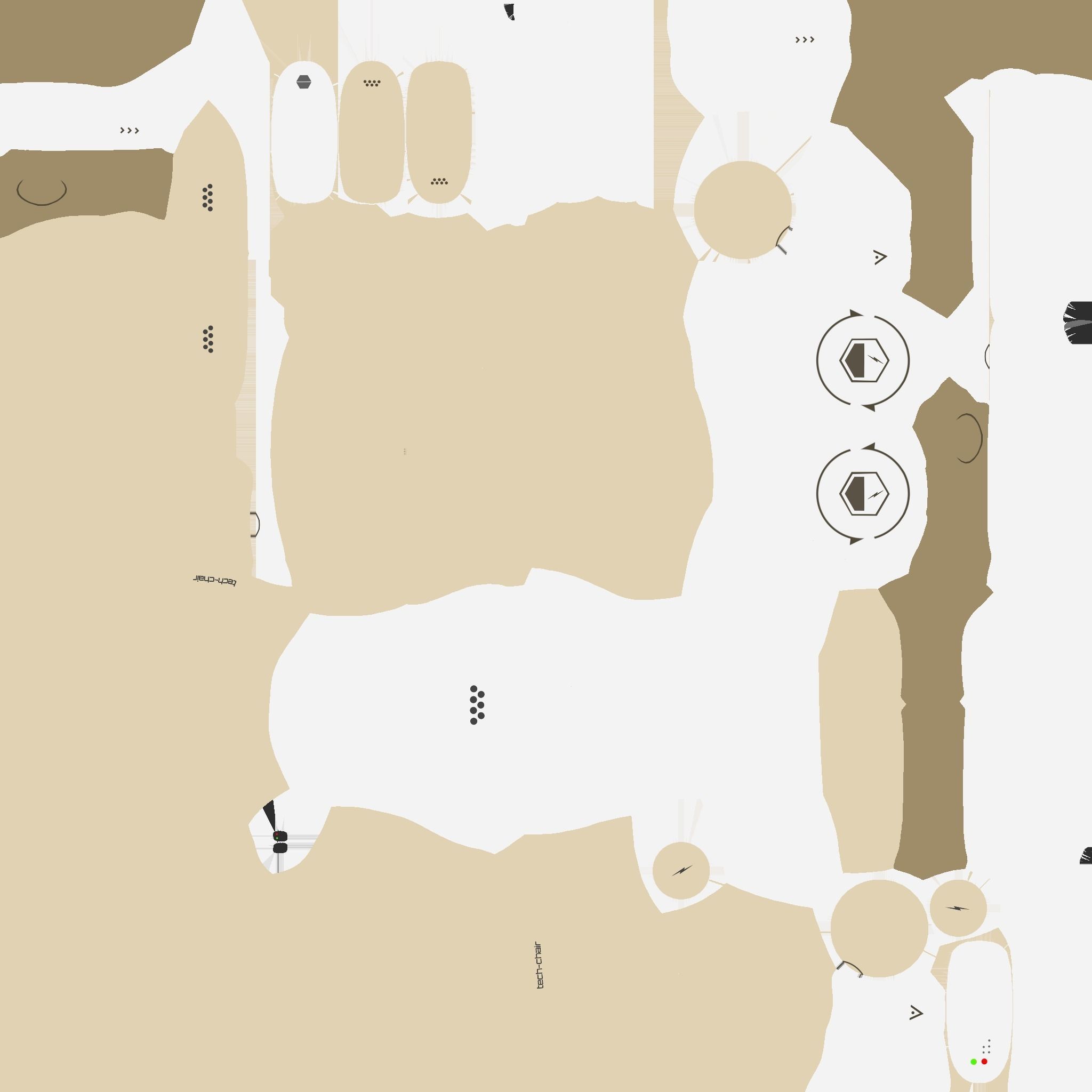 Tech Wheelchair B10 White Beige - Disability Character Design Low-poly 3D model_20