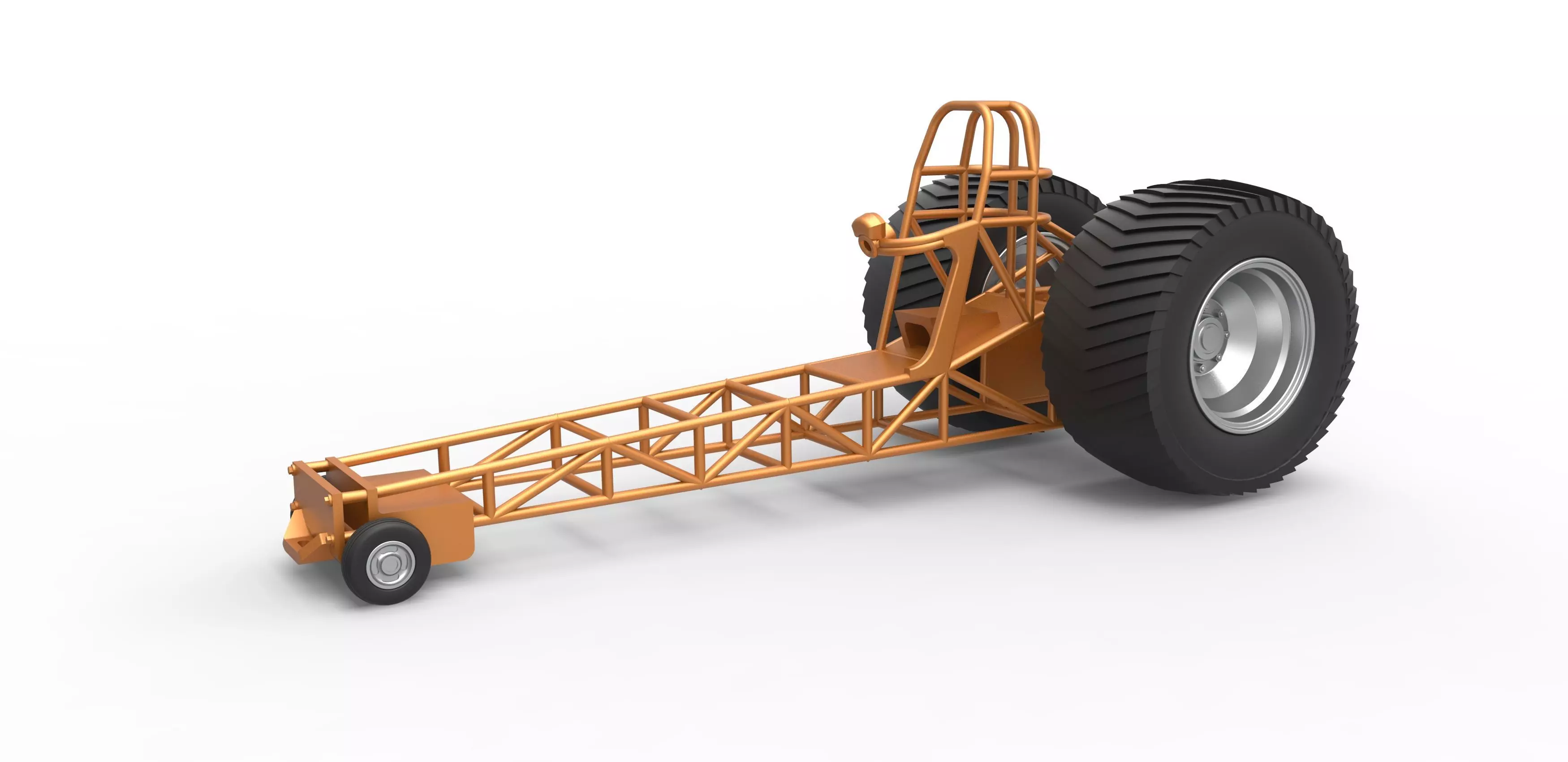 Pulling tractor chassis Scale 1 to 25 3D print model
