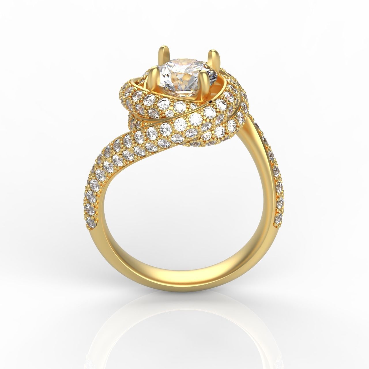 Trinity Ruban Diamond Ring 7-8mm 3D print model_10