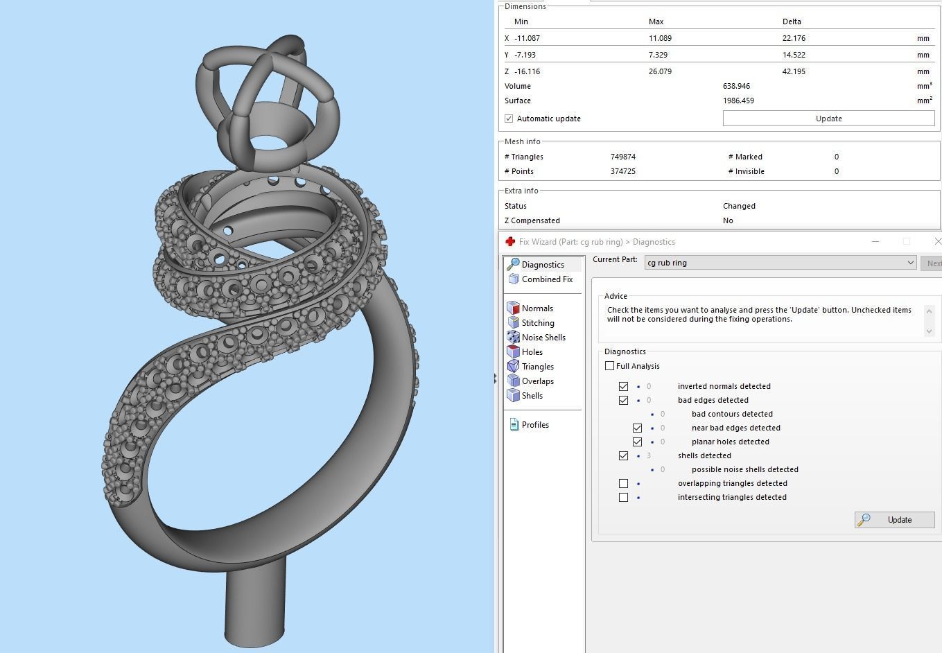 Trinity Ruban Diamond Ring 7-8mm 3D print model_12