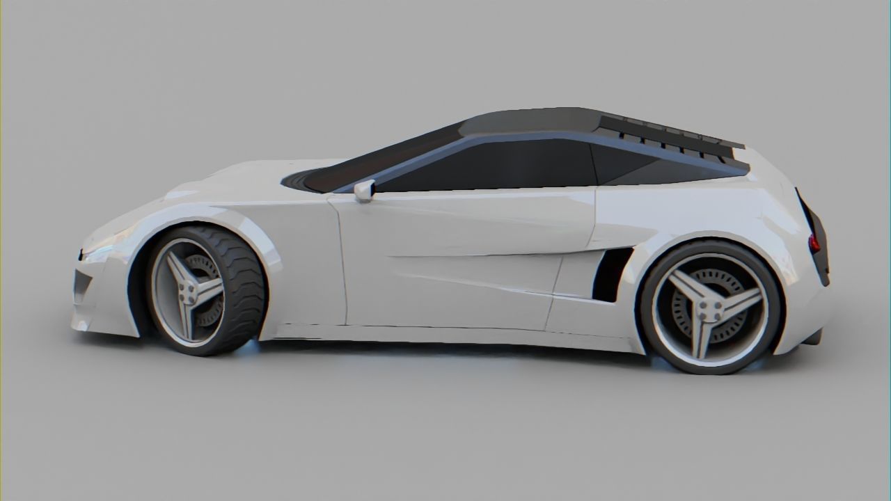 Sport car  Free 3D model_8