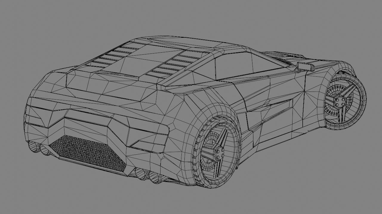 Sport car  Free 3D model_18