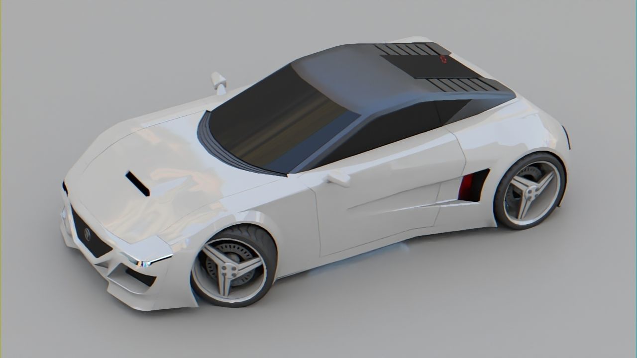 Sport car  Free 3D model_1