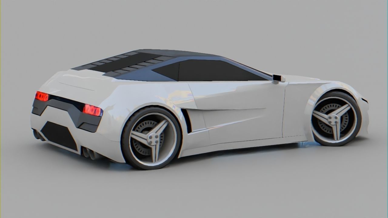 Sport car  Free 3D model_4