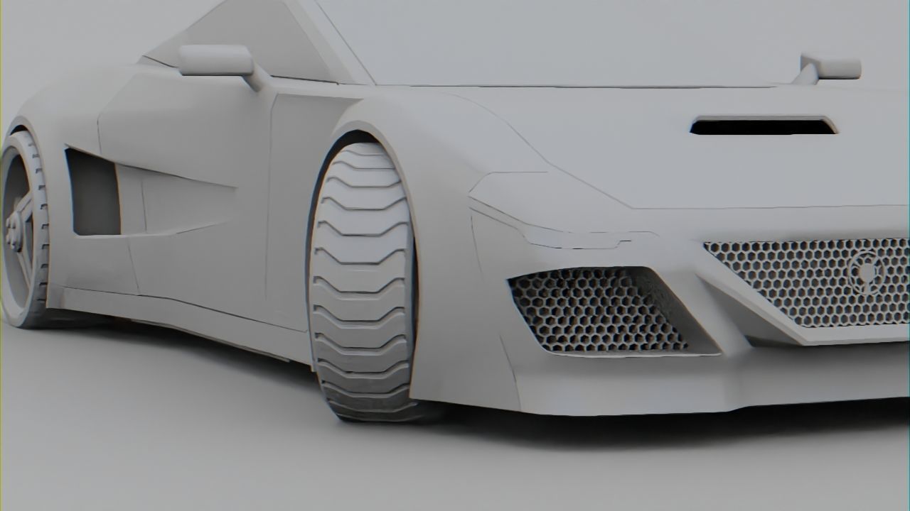 Sport car  Free 3D model_11