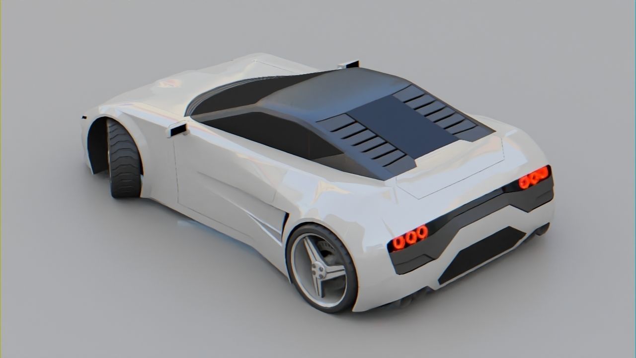 Sport car  Free 3D model_3