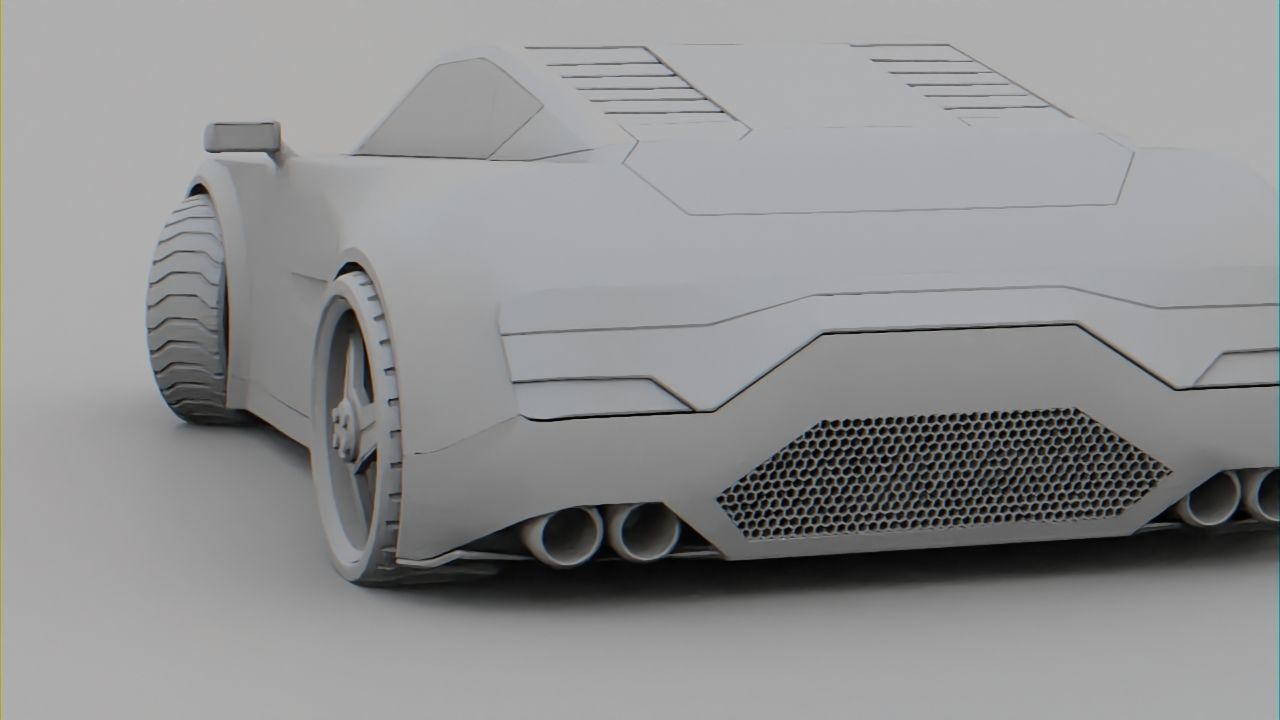 Sport car  Free 3D model_14