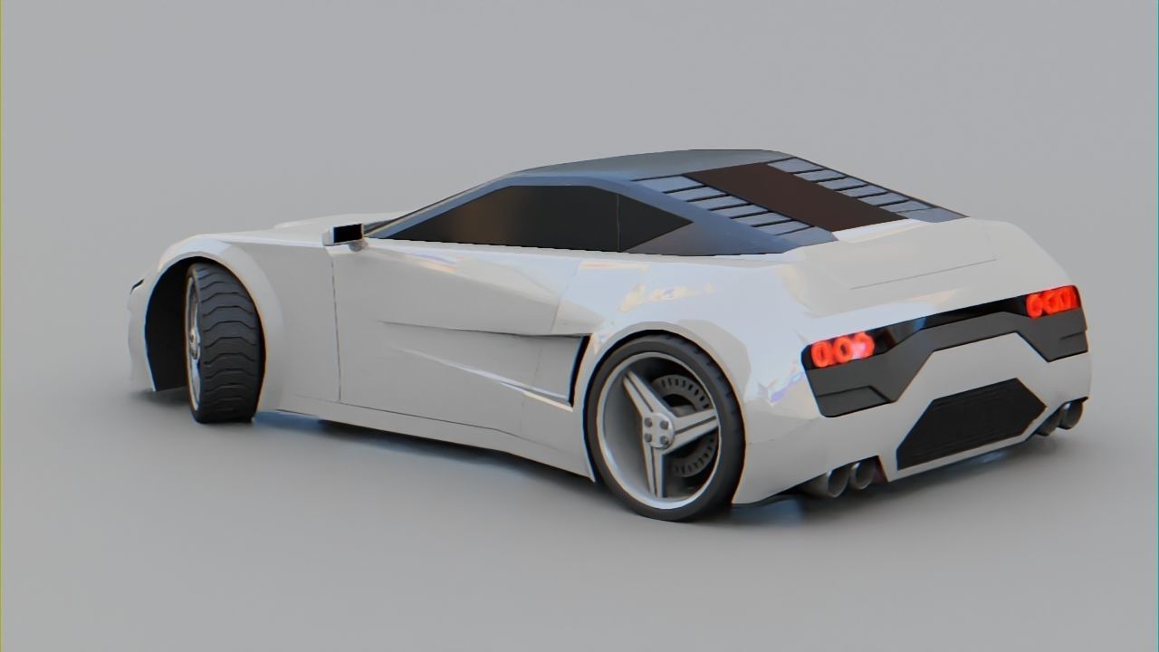 Sport car  Free 3D model_7