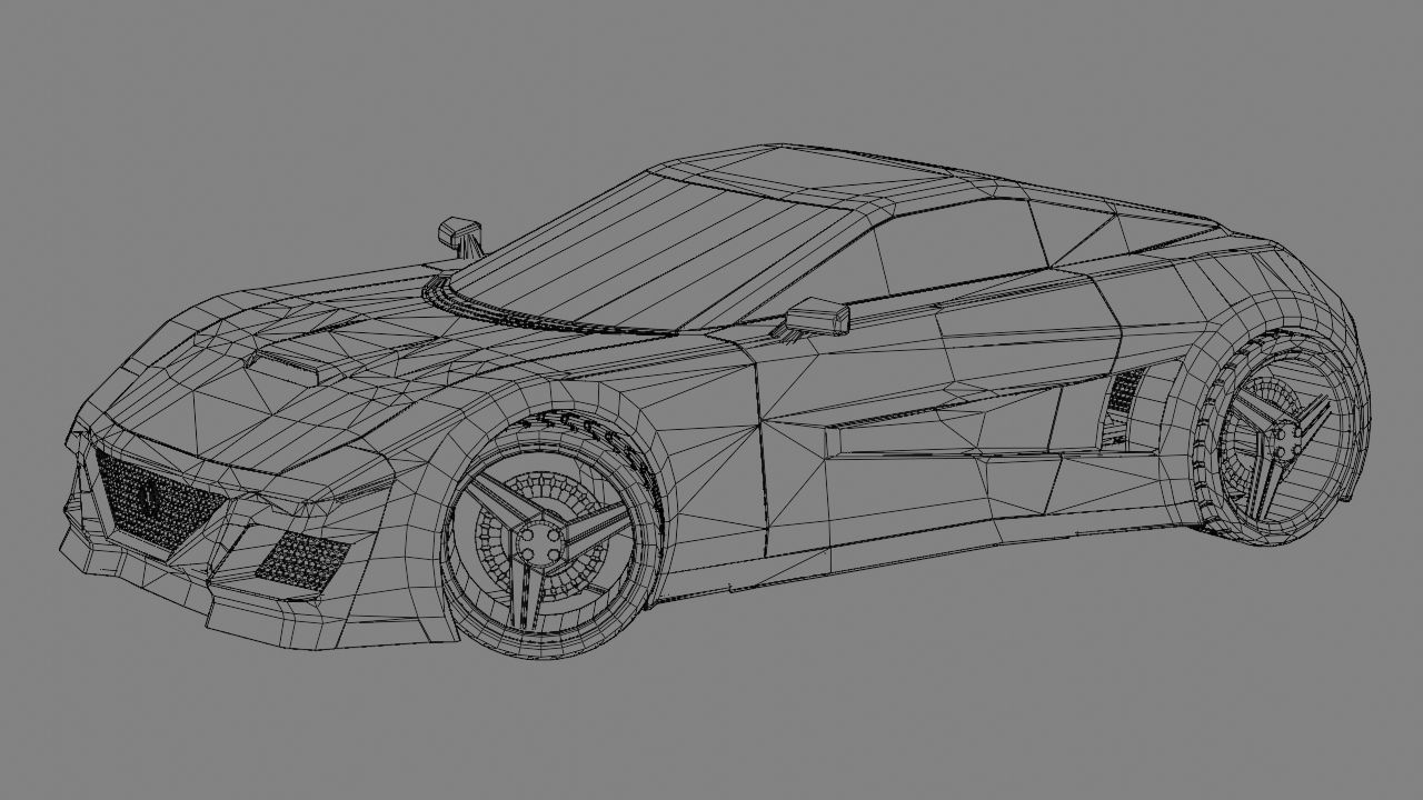 Sport car  Free 3D model_20