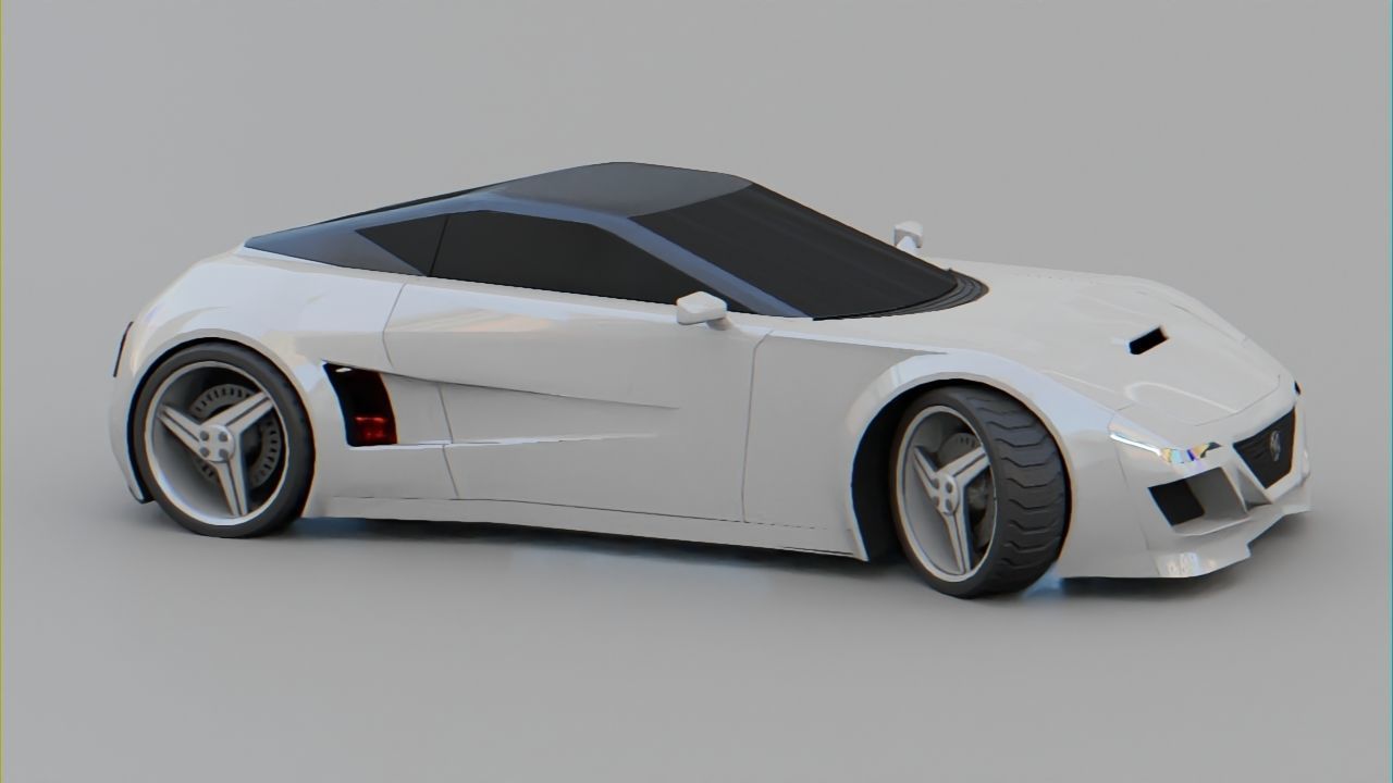 Sport car  Free 3D model_6