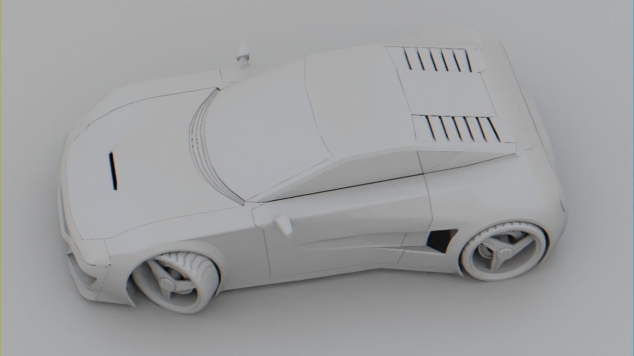 Sport car  Free 3D model_13