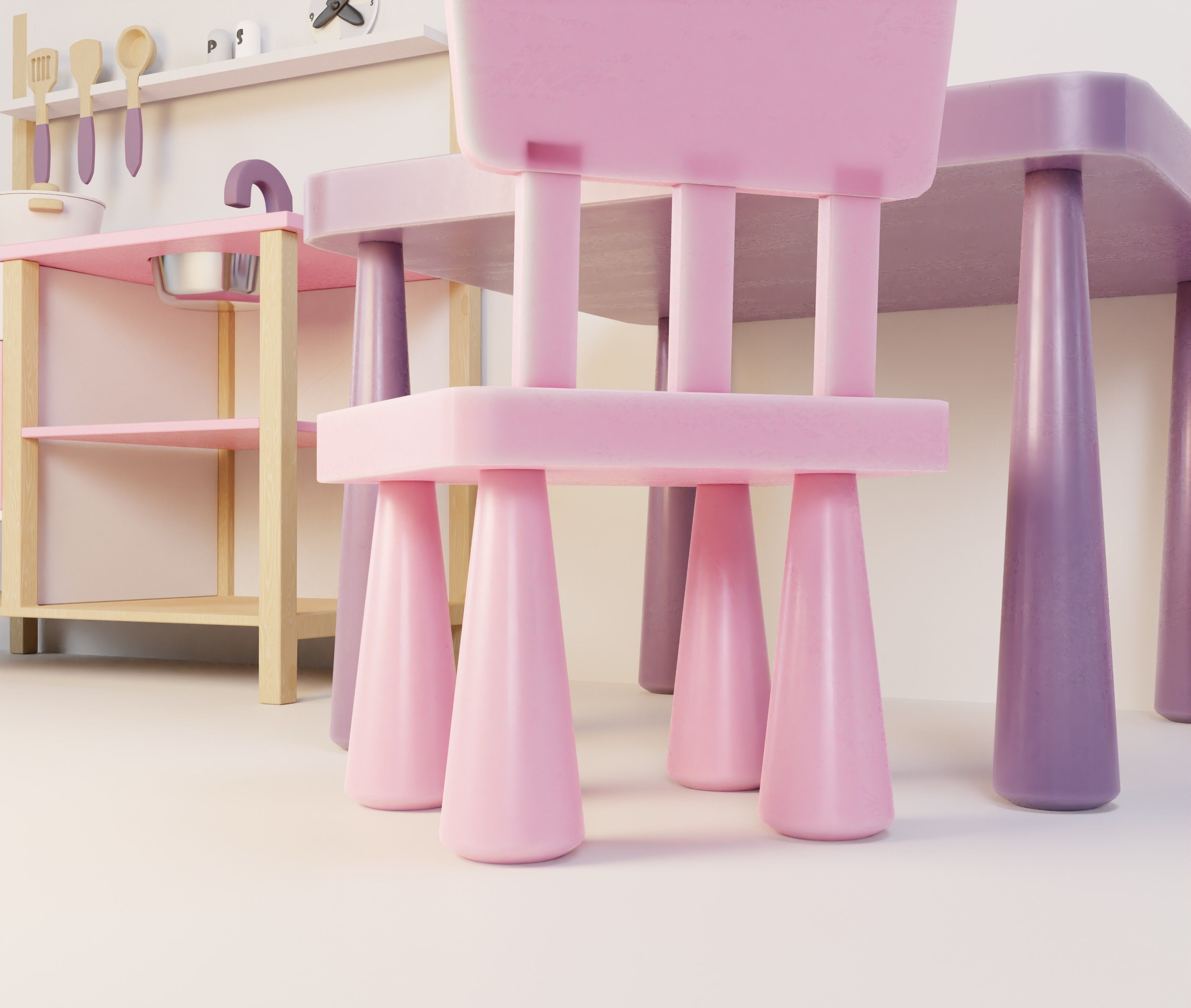 Kids Kitchen  3D model_7