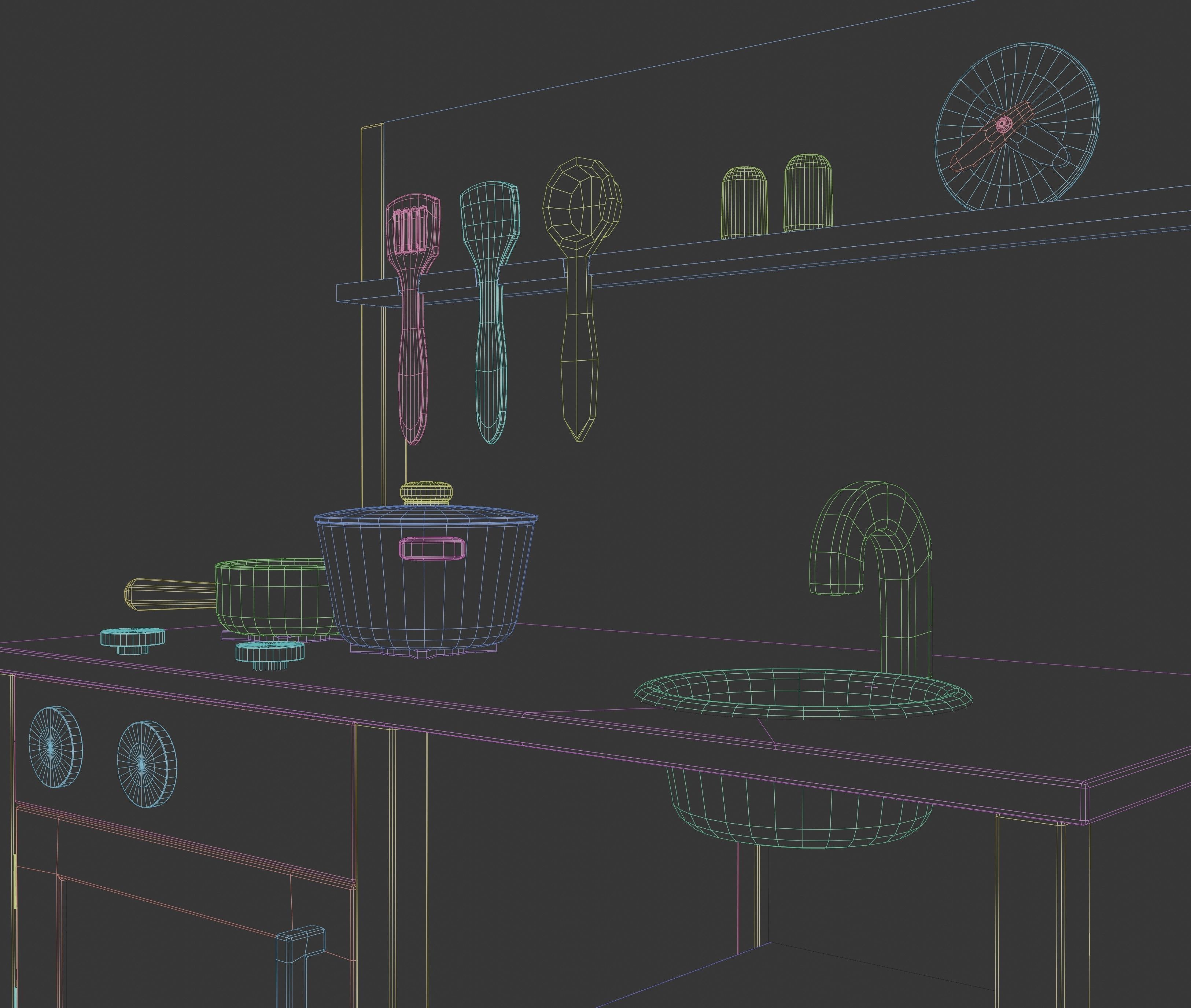 Kids Kitchen  3D model_6