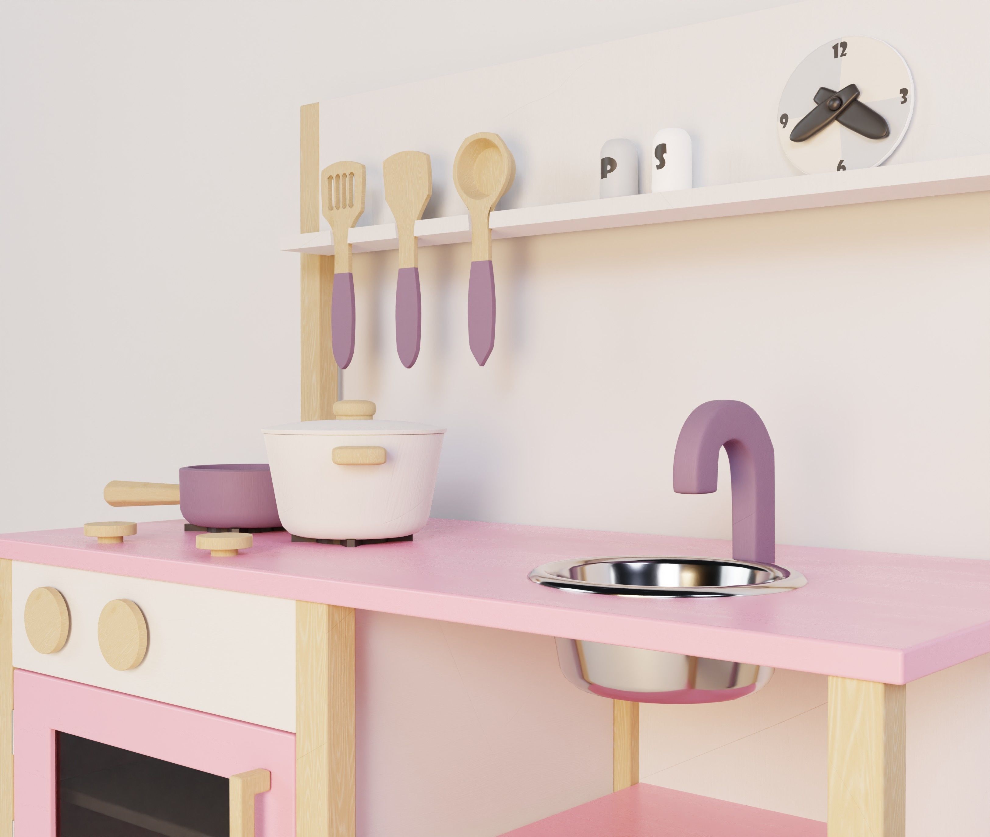 Kids Kitchen  3D model_5