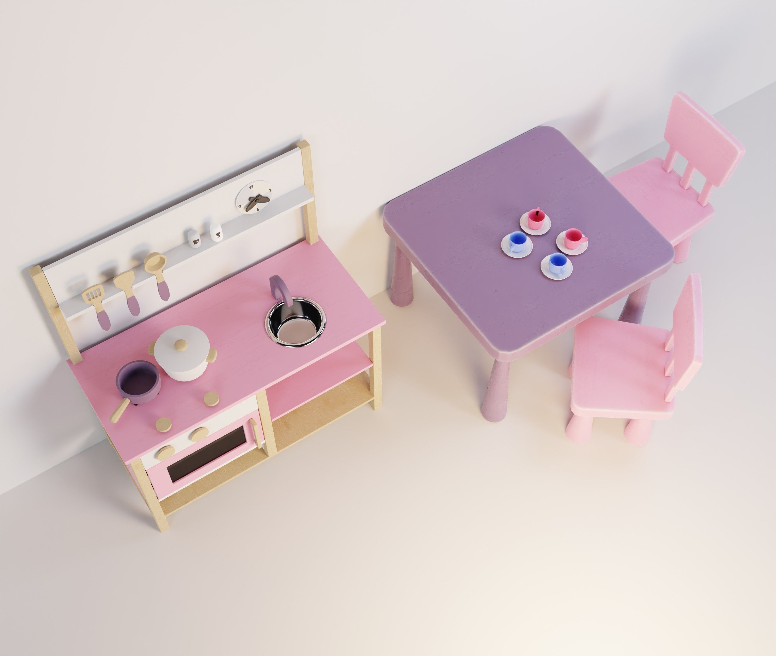 Kids Kitchen  3D model_3