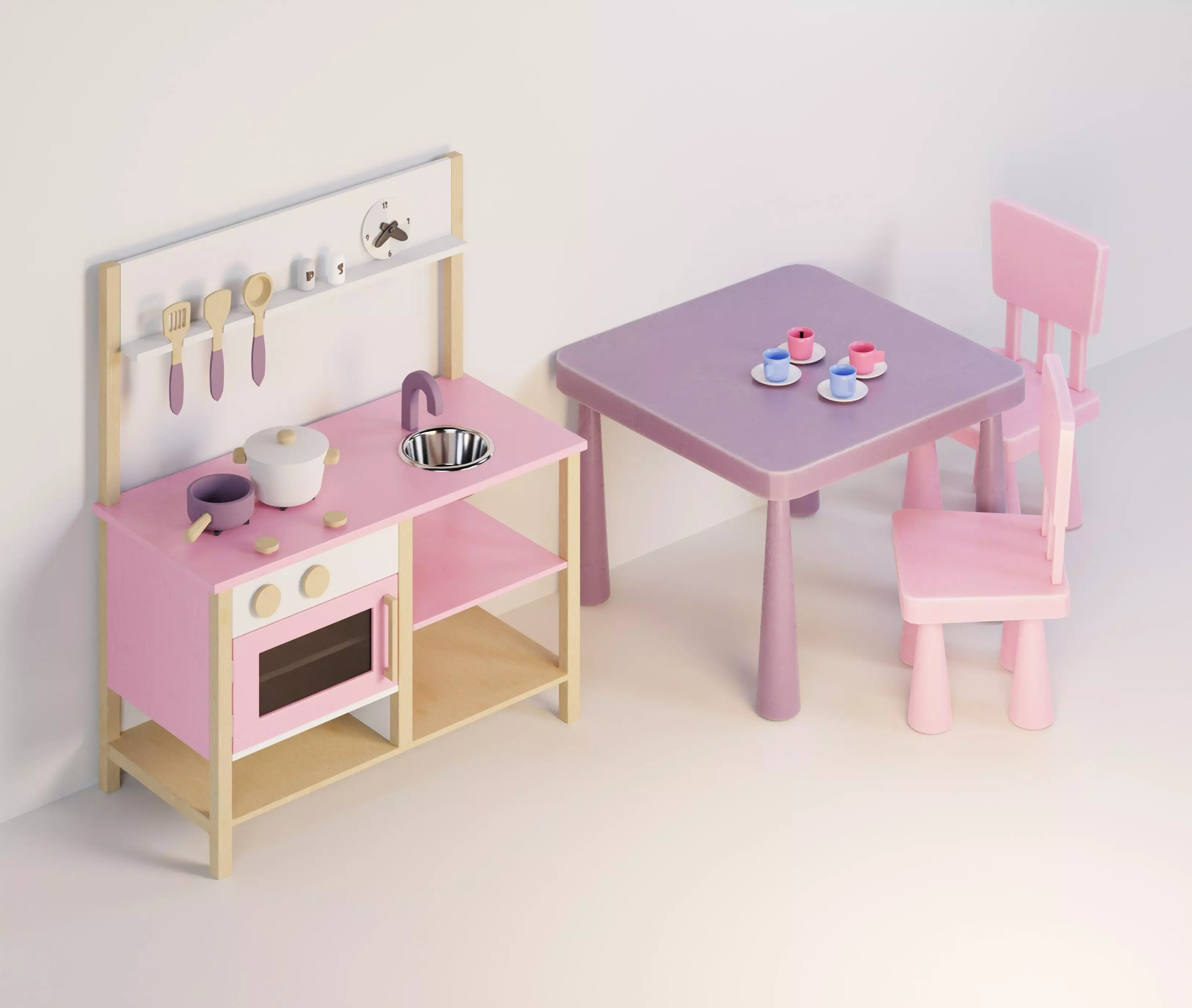 Kids Kitchen  3D model_0