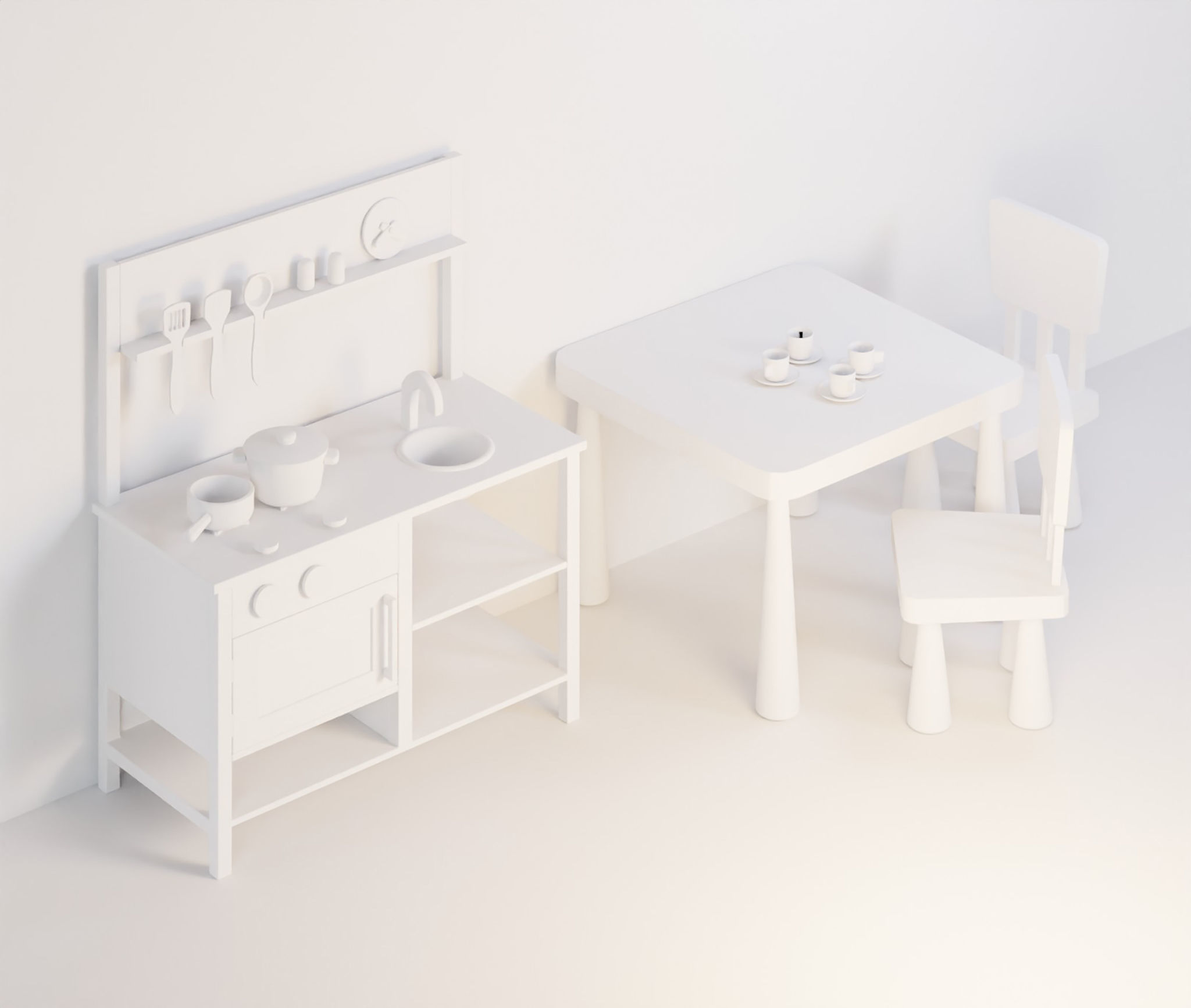 Kids Kitchen  3D model_1