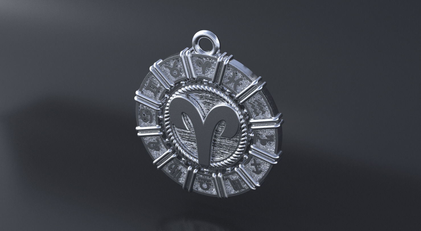 Zodiac symbol ARIES 3D print model 3D print model_5