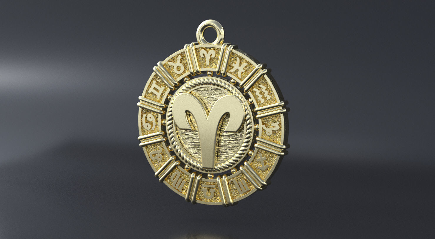 Zodiac symbol ARIES 3D print model 3D print model_4