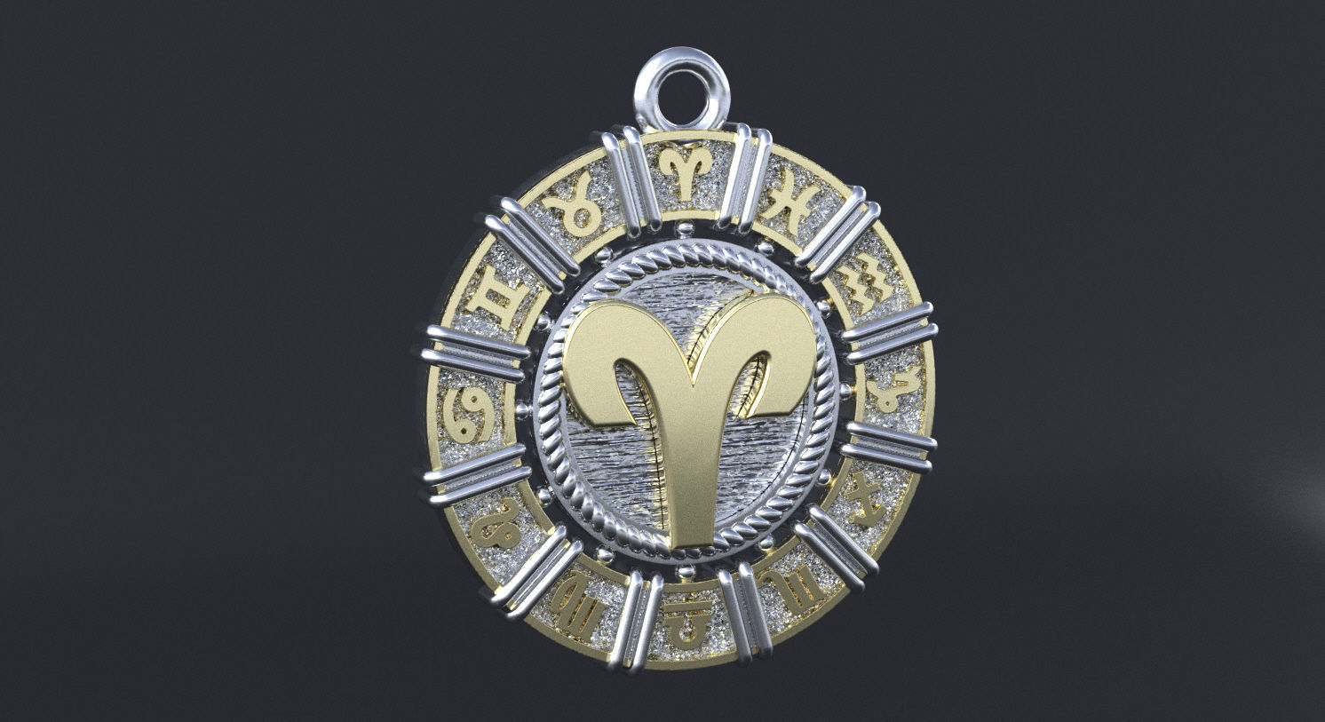 Zodiac symbol ARIES 3D print model 3D print model_1