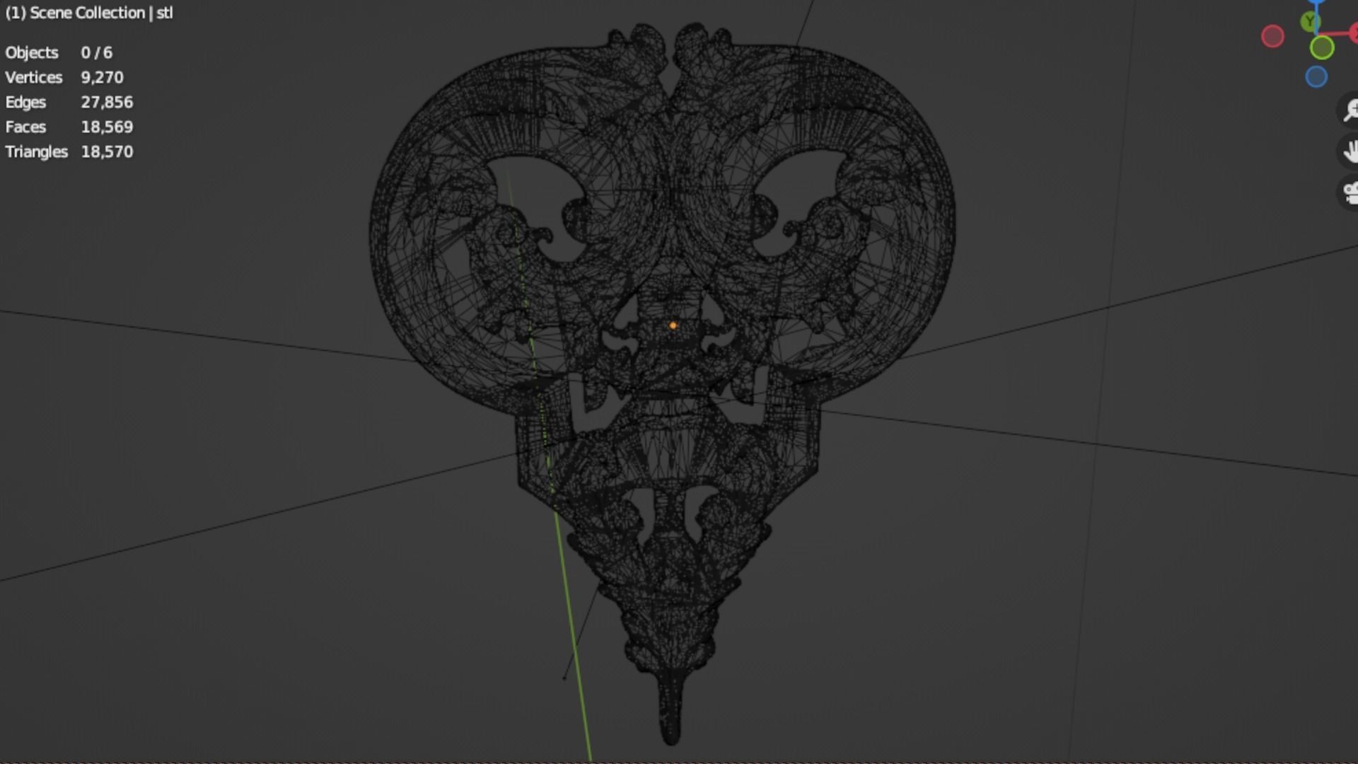 Classic decor ornament 135 3D model_6