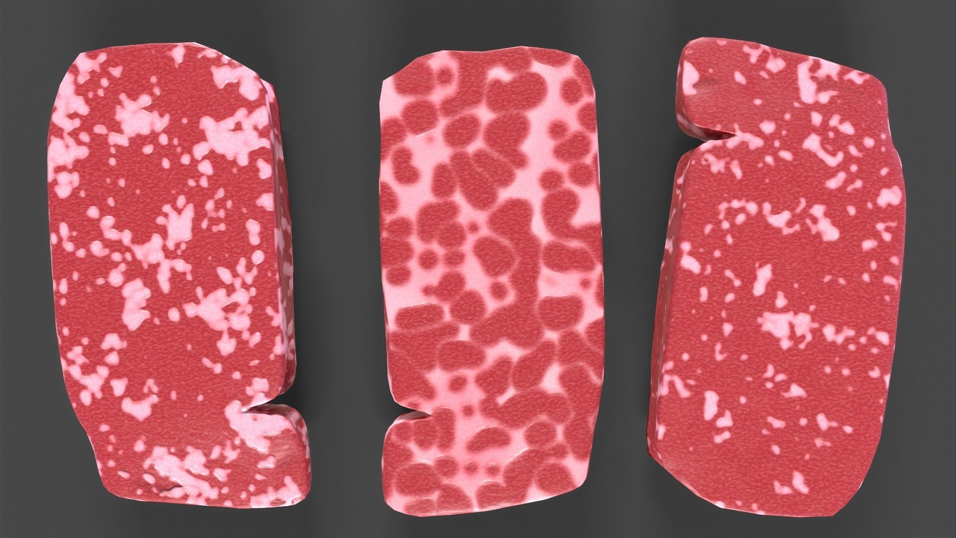 Beef Steak Low-poly 3D model_1